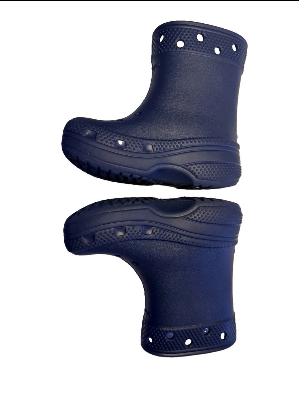 CROCS Kids Navy Blue Classic Rain Clogs - Picture 7 of 8